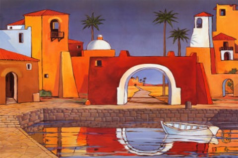 Framed Puerto Del Mar II Print