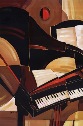 Framed Abstract Piano Print