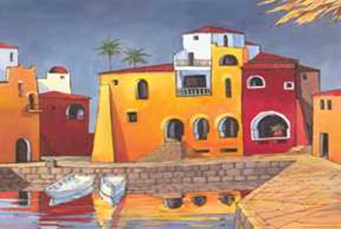 Framed Puerto Del Mar I Print