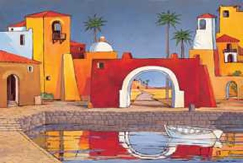 Framed Puerto Del Mar II Print