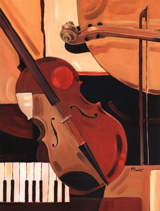Framed Abstract Violin Print