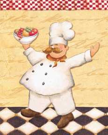 Framed Le Chef Et Le Fruits Print