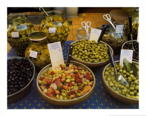 Framed Olives, Antibes Print