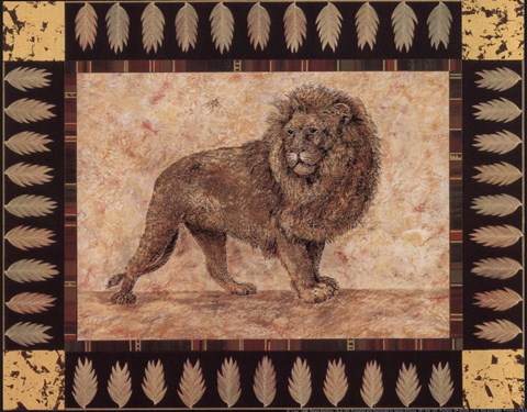 Framed Lion Print