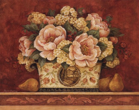 Framed Peony Tapestry Print