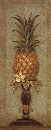 Framed Pineapple and Pearls II Print