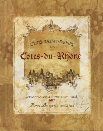 Framed Cotes du Rhone Print