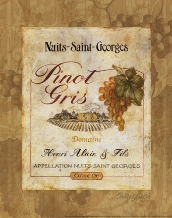 Framed Pinot Gris Print