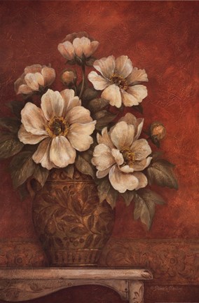 Framed Villa Flora Peony Print