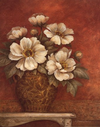 Framed Villa Flora Peonies Print