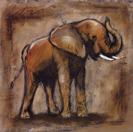 Framed Safari Elephant Print
