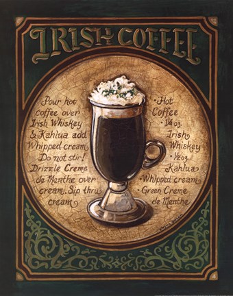 Framed Irish Coffee Print