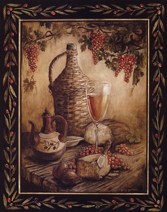 Framed Tuscan Table - Orvieto Print