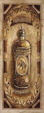 Framed Olive Oil - Oregano Print