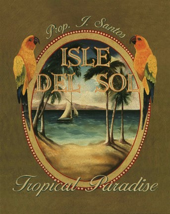 Framed Isle Del Sol - Mini Print