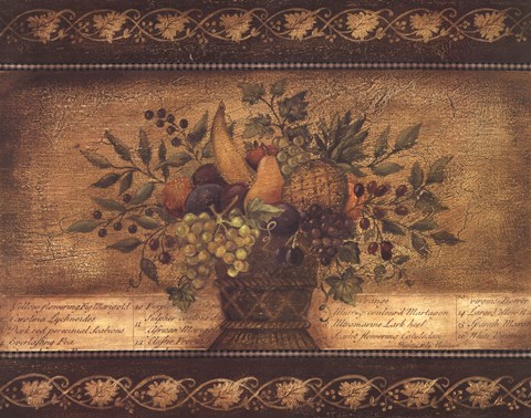 Framed Old World Abundance I Print