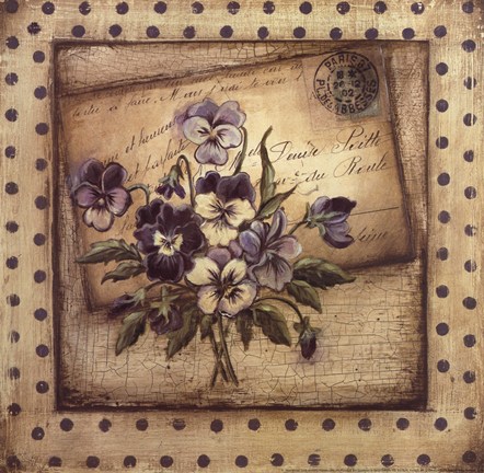 Framed Paris Violets Print
