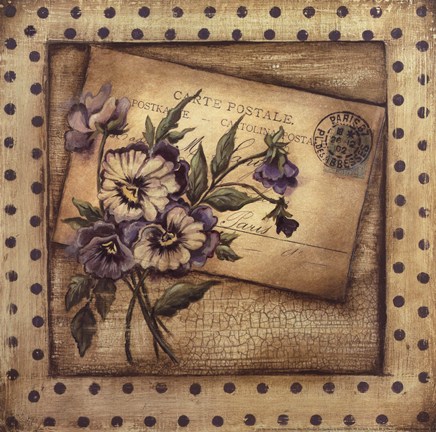 Framed Paris Pansies Print