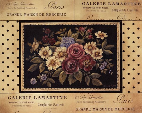 Framed Vintage Bouquet II Print