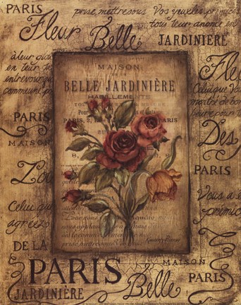 Framed Bel Bouquet I Print