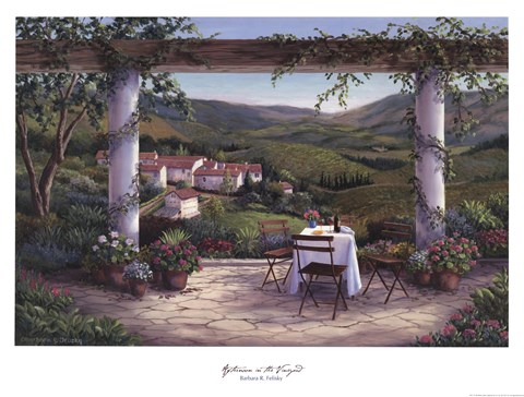 Framed Afternoon in the Vineyard Print