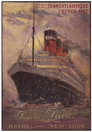 Framed Paquebot Paris Print