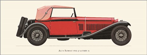 Framed Alfa Romeo 1930 Print