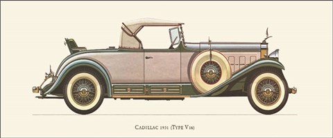 Framed Cadillac 1931 Print