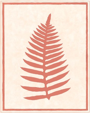 Framed Silhouette In Coral I Print