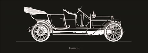 Framed Lancia, 1909 Print