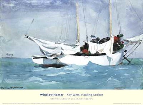 Framed Key West, Hauling Anchor Print