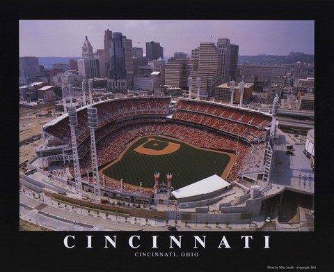 Framed Cincinnati - Reds Opening Game Print