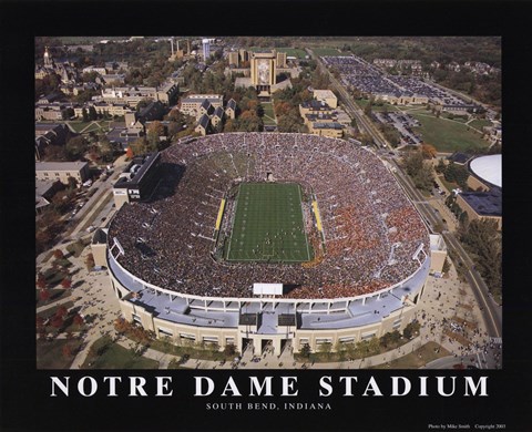 Framed Notre Dame - Southbend, IN Print