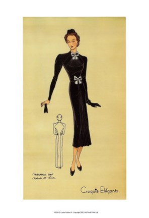 Framed Ladies Fashion II Print