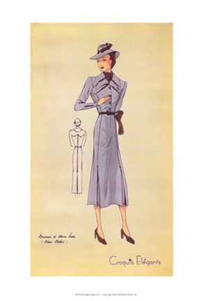 Framed Ladies Fashion IV Print