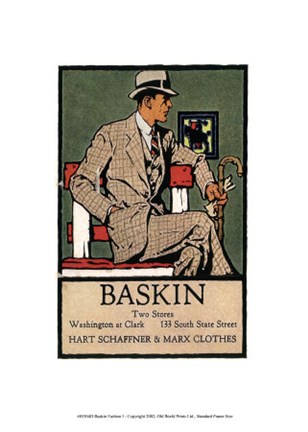 Framed Baskins Fashions I Print