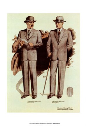 Framed Mens Fashion V Print