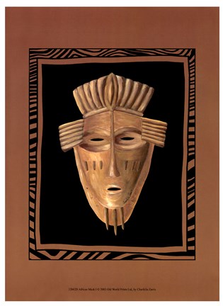 Framed African Mask I Print