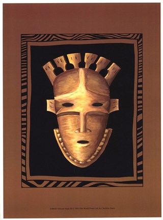 Framed African Mask III Print