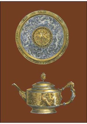 Framed Silver Serving Pieces II Print