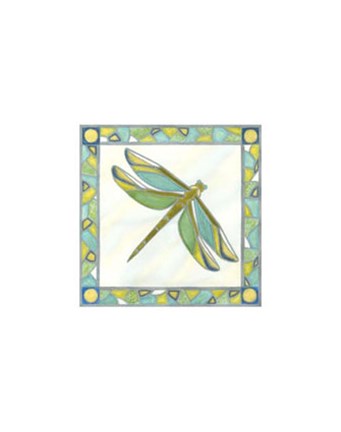 Framed Mini Luminous Dragonfly I Print