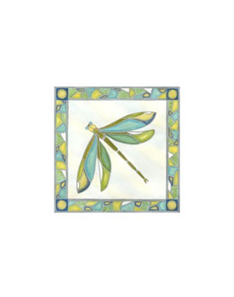 Framed Mini Luminous Dragonfly II Print