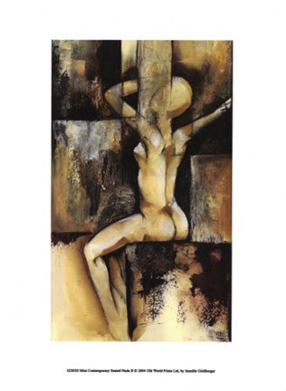 Framed Mini-Contemporary Seated Nude II Print