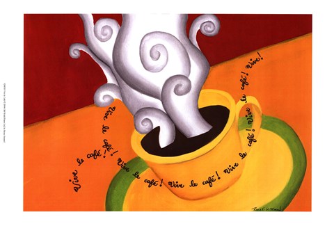 Framed Vive le Caf! Print