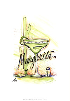 Framed Drink up...Margarita Print