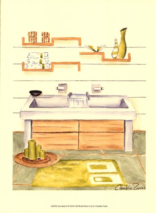 Framed Zen Bath II Print