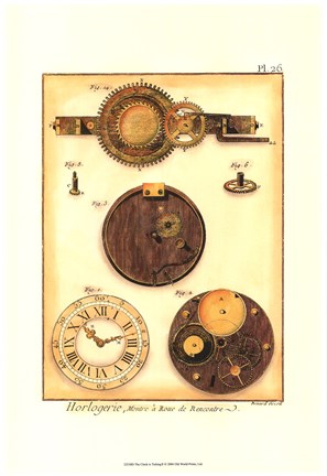 Framed Clock is Ticking II Print