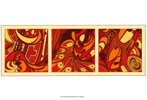 Framed Orange Fission II Print