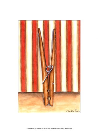 Framed Acme No. 1 Clothes Pin (PT) Print