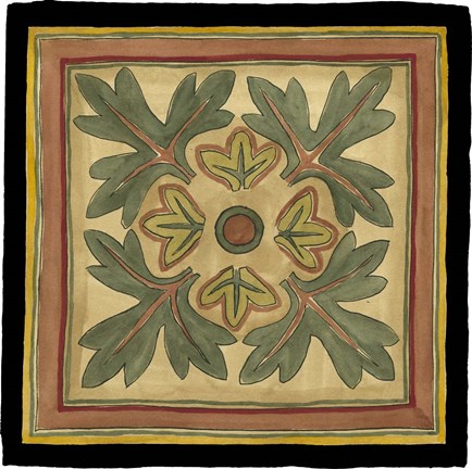 Framed Arts and Crafts Leaves IV (HI) Print